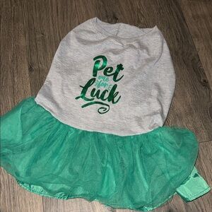 Top Paw Gray and Teal Pet Dress